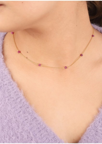 2,85 Karat Doğal Yakut Taşlı Gümüş Serenity Kolye modelleri