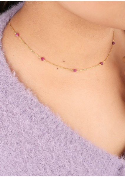 2,85 Karat Doğal Yakut Taşlı Gümüş Serenity Kolye fırsatları