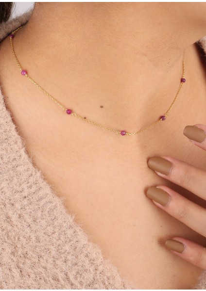 2,85 Karat Doğal Yakut Taşlı Gümüş Serenity Kolye indirimleri