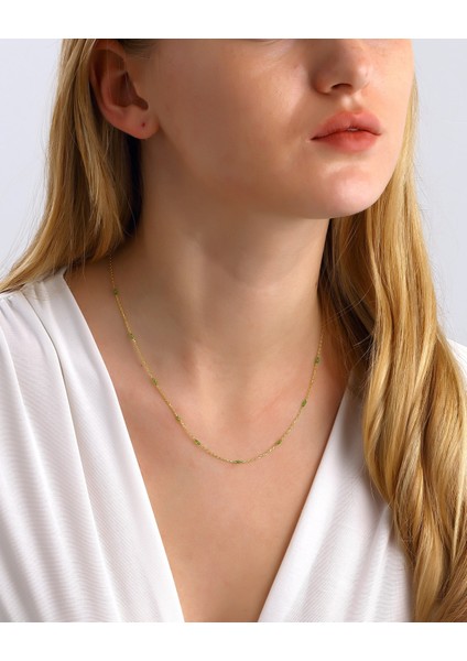 Yeşil Mineli Gümüş Zincir fiyatları