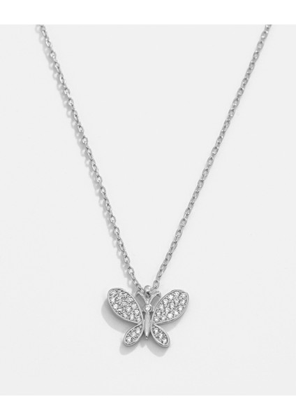 Gümüş Kelebek Kolye