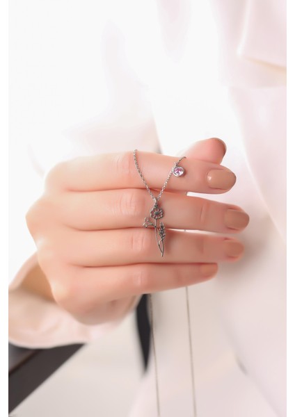 Gümüş Ekim Ayı Doğum Çiçeği Marigold Kolyesi fiyatları