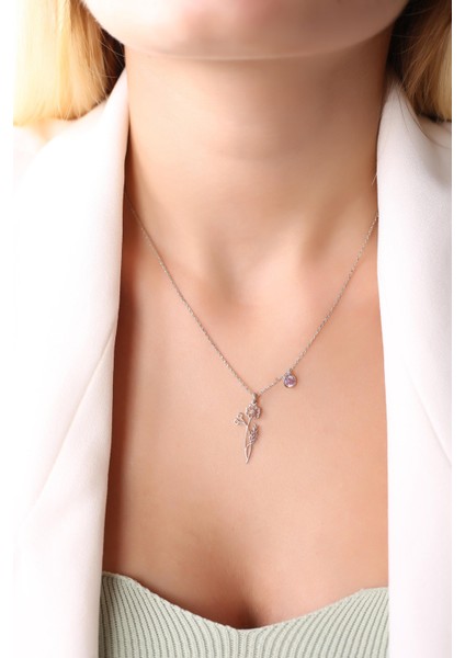 Gümüş Ekim Ayı Doğum Çiçeği Marigold Kolyesi modelleri