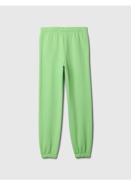 Kız Çocuk Yeşil Gap Logo Jogger Fleece Eşofman Altı