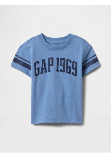 Erkek Bebek Mavi Gap Logo T-Shirt