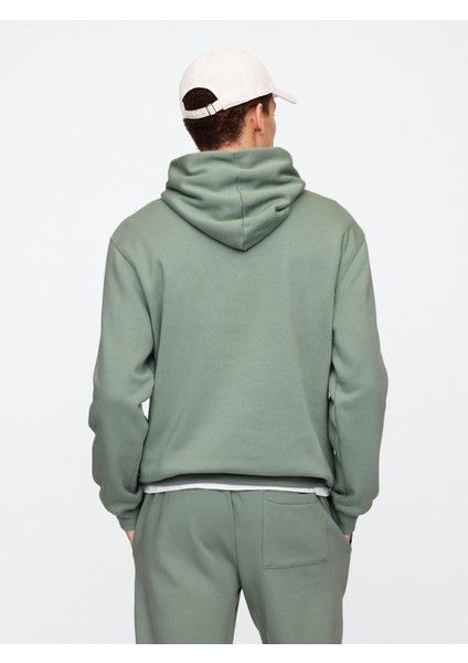 Erkek Yeşil Gap Logo Disney Grafikli Fleece Sweatshirt