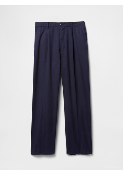Erkek Lacivert Ultrasoft Pileli Pantolon