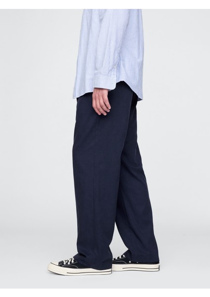 Erkek Lacivert Ultrasoft Pileli Pantolon