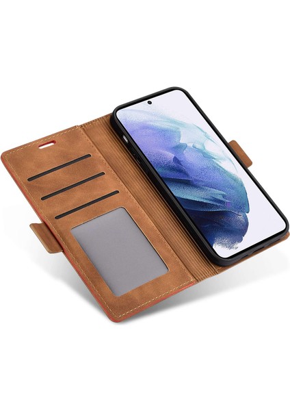 N.bekus Samsung Galaxy S25 Ultra Deri Kılıf Skin Touch Standlı Cüzdan Telefon Kapağı-Kahverengi (Yurt Dışından) modelleri