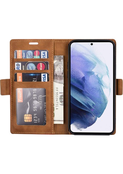 N.bekus Samsung Galaxy S25 Ultra Deri Kılıf Skin Touch Standlı Cüzdan Telefon Kapağı-Kahverengi (Yurt Dışından) indirimleri