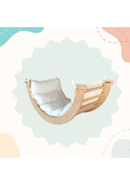 Minderli Üçlü Pikler Seti (Ham & Naturel) | Pikler Üçgeni, Pikler Halkası, Rampa & Kaydırak | Montessori Parkuru | Eğitici Aktivite Oyuncağı modelleri