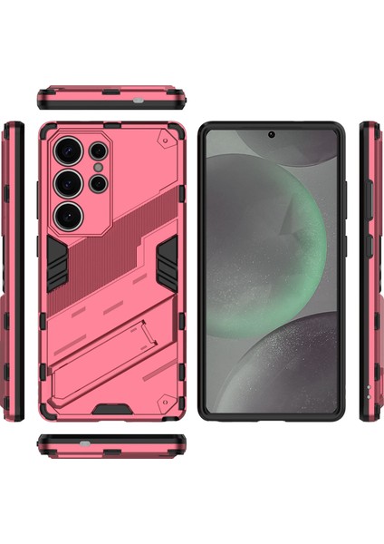Samsung Galaxy S25 Ultra Kılıf Pc+Tpu Kickstand-Rose ile Darbeye Dayanıklı Telefon Kılıfı Için (Yurt Dışından)