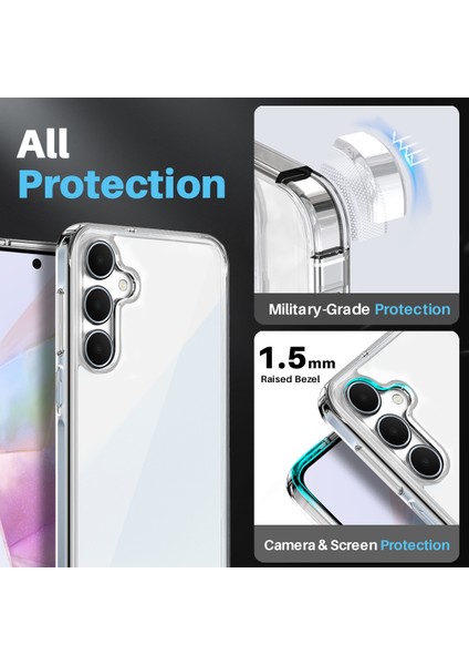 Northjo Samsung Galaxy A35 5g Kılıf Şeffaf Pc + Tpu Telefon Kapak Seti Ekran Filmi + Lens Filmi (Yurt Dışından) modelleri