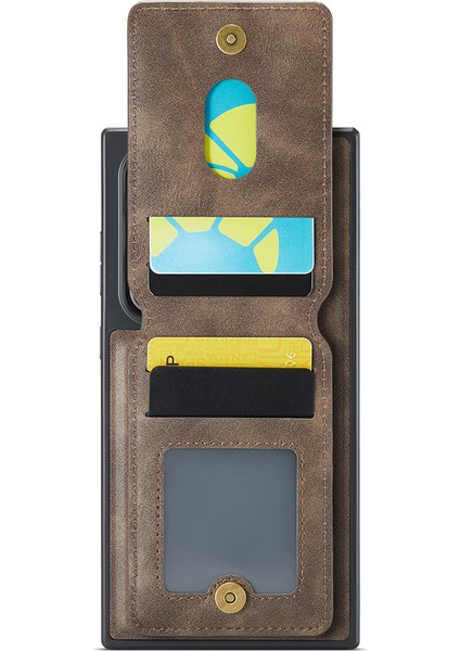 Magkıng K1 Serisi Samsung Galaxy S24 Ultra Manyetik Kılıf Pc+Tpu+Pu Telefon Kapağı Kart Tutucu-Kahve (Yurt Dışından) modelleri