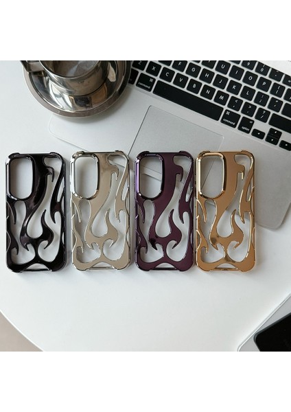 Samsung Galaxy A15 4g/5g Kılıf Içi Boş Alev Tasarımı Elektroliz Kaplama Tpu Telefon Kapağı-Mor (Yurt Dışından) fırsatları