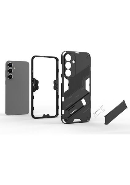 Samsung Galaxy S25 Kılıf Pc+Tpu Darbeye Dayanıklı Telefon Kılıfı, Kickstand-Turuncu (Yurt Dışından) fiyatları