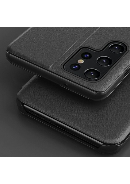 Samsung Galaxy S25 Ultra Kılıf Standlı Tam Korumalı Deri Telefon Kılıfı-Yeşil (Yurt Dışından)