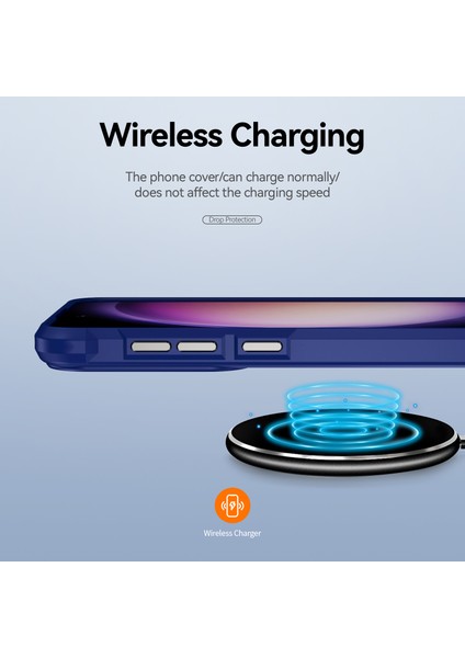 Samsung Galaxy S25 Kılıf Düşmeyi Önleyici Alaşım Lens Çerçevesi Pc+Tpu Telefon Kapağı-Safir/siyah (Yurt Dışından) indirimleri