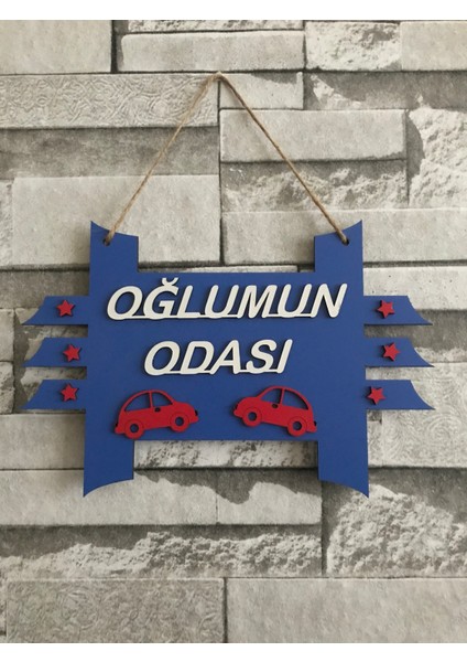 Oğlumun Odası Çocuk Odası Bebek Odası Dekoratif Duvar ve Kapı Süsü 30 x 20 cm fiyatları