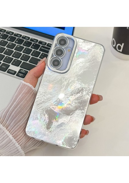 Samsung Galaxy A36 5G/A56 5g Kılıf Imd Tasarım Darbeye Dayanıklı Pc + Tpu Telefon Kapağı Cam Lensli Film-Folyo Desen/gümüş (Yurt Dışından)