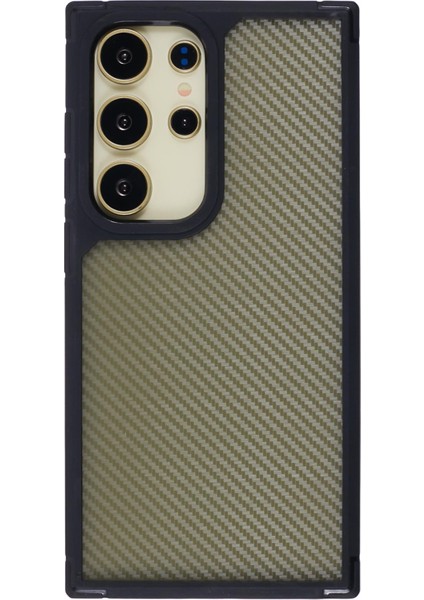 Samsung Galaxy S24 Ultra Kılıf Karbon Fiber Doku Tpu + Pc Düşme Önleyici Telefon Kapağı (Yurt Dışından) modelleri