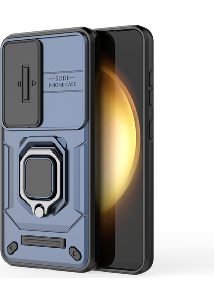Samsung Galaxy S25 Kılıf Pc+Tpu Lens Kapaklı Kickstand Telefon Koruyucu-Mavi (Yurt Dışından) fırsatları