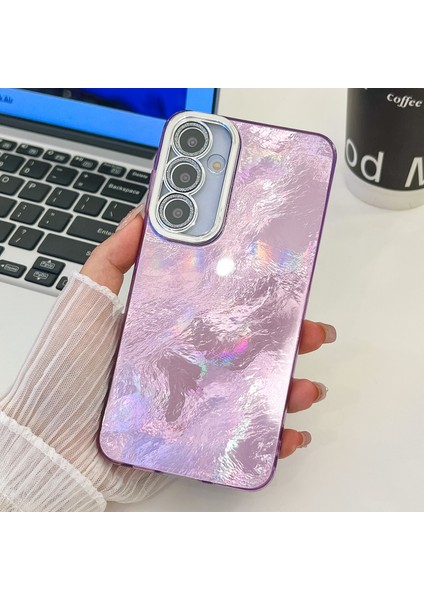 Samsung Galaxy A36 5G/A56 5g Kılıf Imd Tasarım Darbeye Dayanıklı Pc + Tpu Cam Lensli Film-Folyo Desenli Telefon Kapağı/mor (Yurt Dışından)