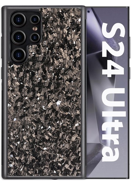 Samsung Galaxy S24 Ultra Manyetik Kılıf Dövme Doku Aramid Elyaf + Tpu Kaymaz Telefon Kapağı-Gümüş (Yurt Dışından)