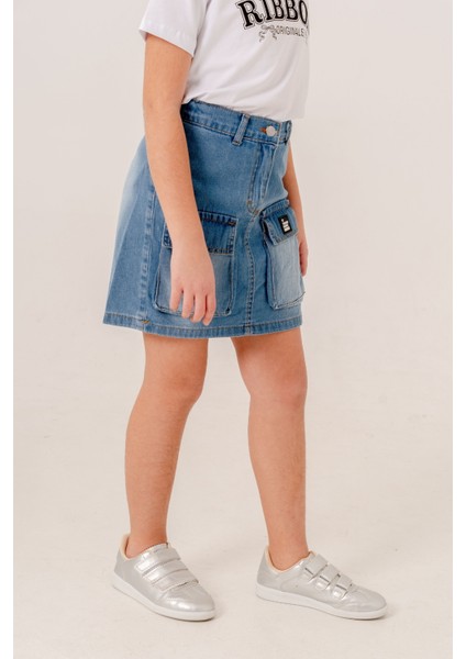 Kız Çocuk Körüklü Kot Şort Etek 2860 fiyatları