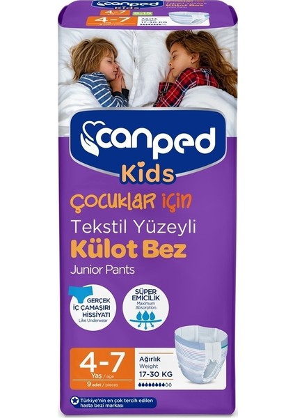 x 2 Paket Kids Külot Bez 4- 7 Yaş 17- 30 kg
