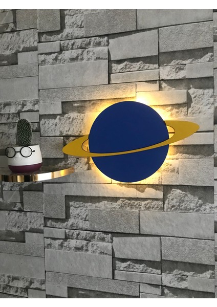 Gezegen Gece Lambası Çocuk Odası Bebek Odası Dekoratif Aydınlatma 40 x 25 cm fiyatları