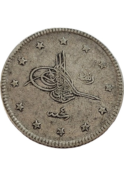 Sultan V. Mehmed Reşad, 2 Kuruş 1327/4 (1912) Çt/ççt Eski Madeni Para