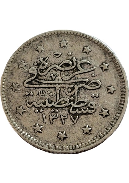 Sultan V. Mehmed Reşad, 2 Kuruş 1327/4 (1912) Çt/ççt Eski Madeni Para