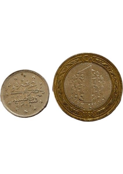 Sultan V. Mehmed Reşad, 2 Kuruş 1327/4 (1912) Çt/ççt Eski Madeni Para