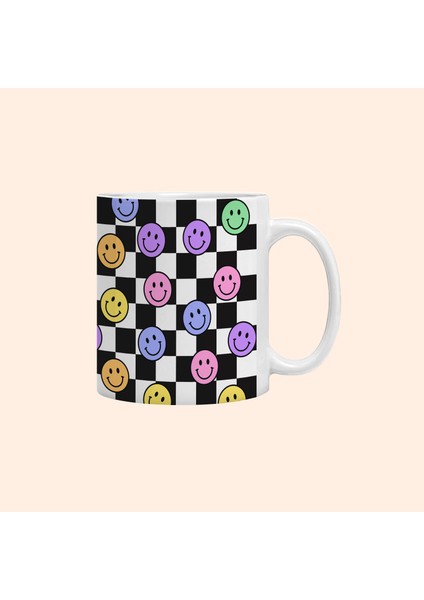 Emojili Kupa – Desenli Hediyelik Porselen Bardak, Kahve Ve Çay Kupası