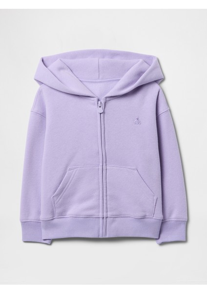 Erkek Bebek Lila Brannan Bear Işlemeli Vintagesoft Fermuarlı Sweatshirt