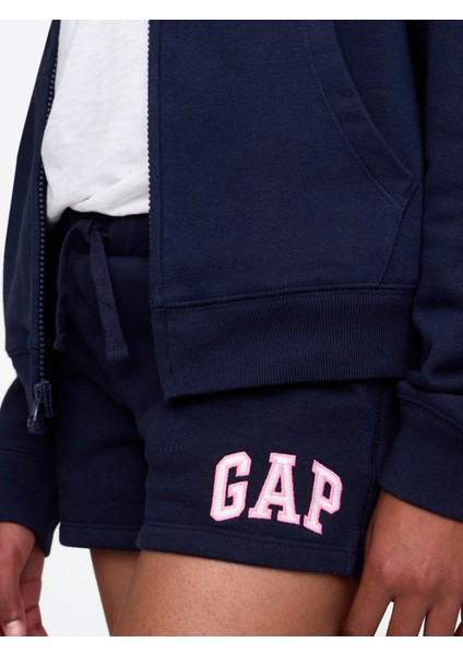 Kız Çocuk Tapestry Navy Gap Logo Havlu Kumaş Pull-On Şort