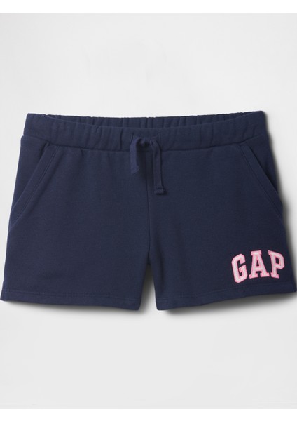 Kız Çocuk Tapestry Navy Gap Logo Havlu Kumaş Pull-On Şort