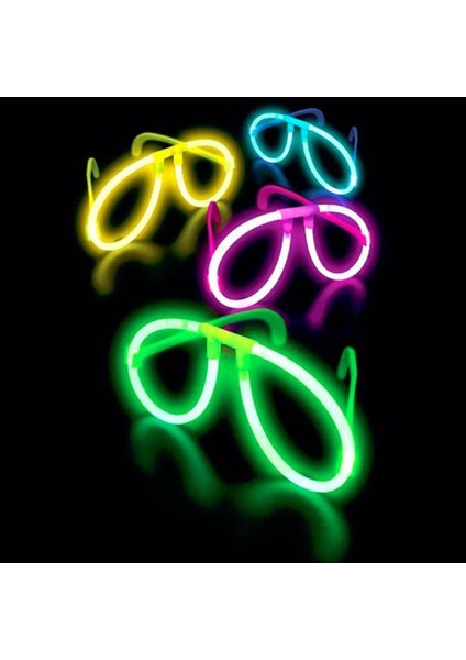 Neon Glow Fosfor Gözlük - Festival & Parti (12&#39;li Set)
