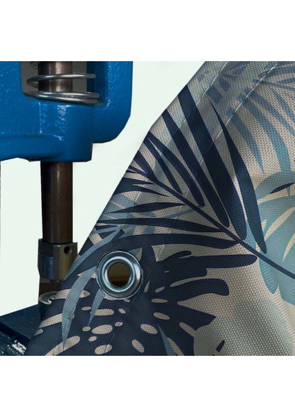 70 cm x 2m Mavi Palmiye Balkon Bahçe Çit Brandası Su Itici, Uv Koruyucu, Dekoratif Örtü fiyatları