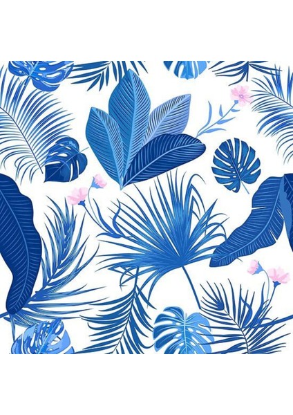 80 cm x 2 m Mavi Yaprak Balkon Bahçe Çit Brandası Su İtici, Uv Koruyucu, Dekoratif Örtü modelleri