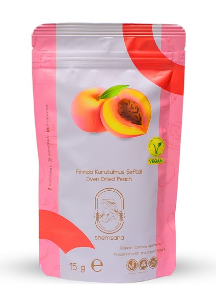 Fırında Kurutulmuş Şeftali 15 gr Şekersiz