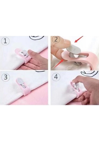 4 Adet Mandallı Iğnesiz Yorgan Kılıfı Nevresim Sabitleme Klips Takımı