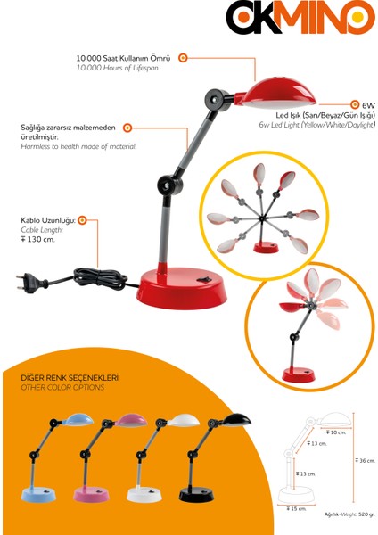 LED Akrobat Masa Lambası