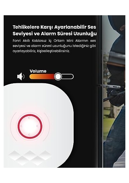 Akıllı Pratik Alarm Seti; Akıllı Alarm, Akıllı Kapı Pencere Sensörü, Akıllı Hareket Sensörü, Kumanda, Yüksek Sesli, 2 Yıl Garanti, Uzaktan Kontrol