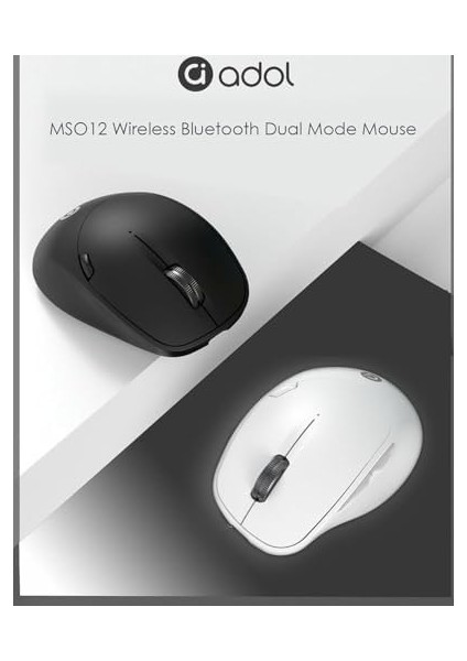 Kablosuz Dual Band Hibrit Bluetooth &wireless Kablosuz Mouse Şarjlı - Beyaz