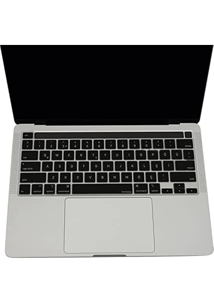 Macbook Pro Klavye Koruyucu 13INÇ M1-M2 (Us To Tr) Touchbarlı A2338 A2289 A2251 A2141 Uyumlu Siyah