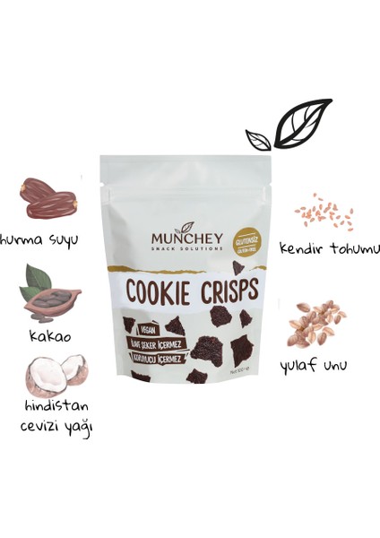 3'lü Cookie Crisps Kakao 100 gr