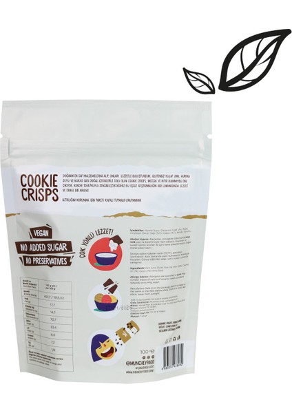 3'lü Cookie Crisps Kakao 100 gr