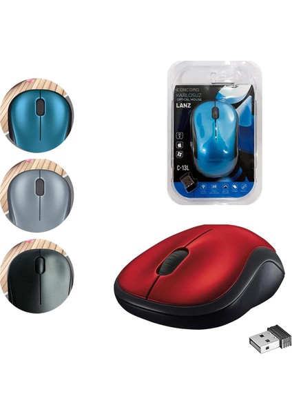 Wireless Kablosuz 3D Mouse (Gri)